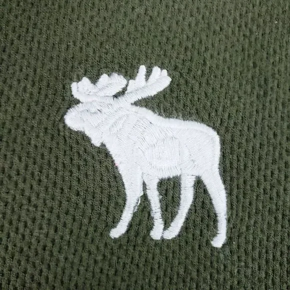 Abercrombie & Fitch Long Sleeve Knit Pullover Men's Green Sweater Size Large - Picture 3 of 9